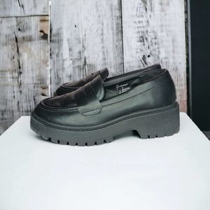 Sincerely Jules Rocker Loafers Black Platform Chunky Shoes 6.5 M Y2K Steampunk
